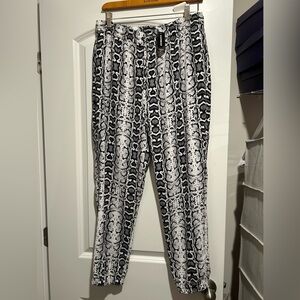 Express Snake Print Drawstring Pants size M